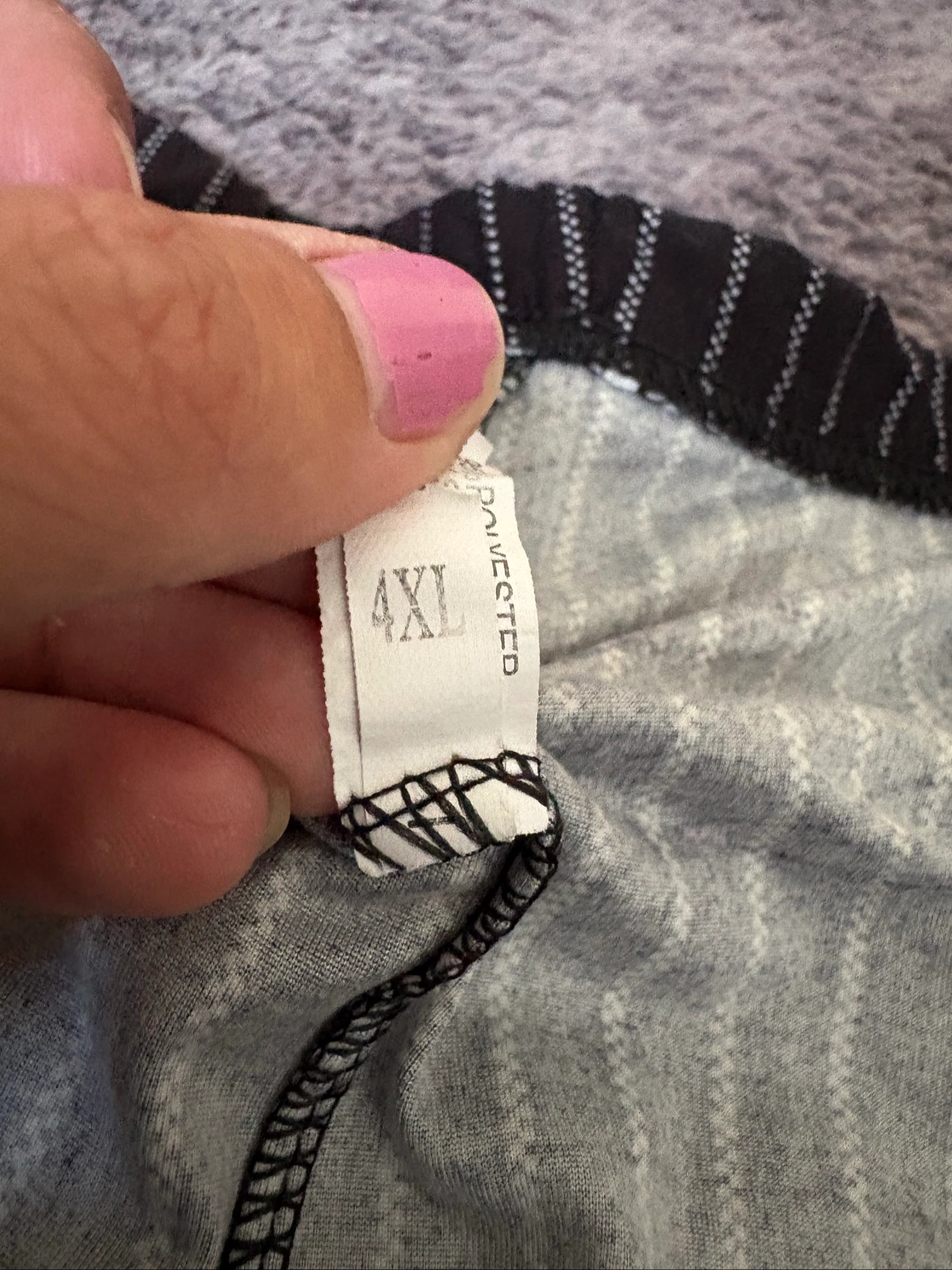 Women's 4XL black striped pajama-style pants with white stripes – photo 6